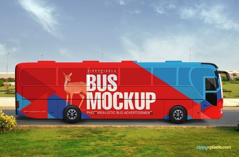 30  Best Bus Mockup Templates Free And Bus Advertising Mockup