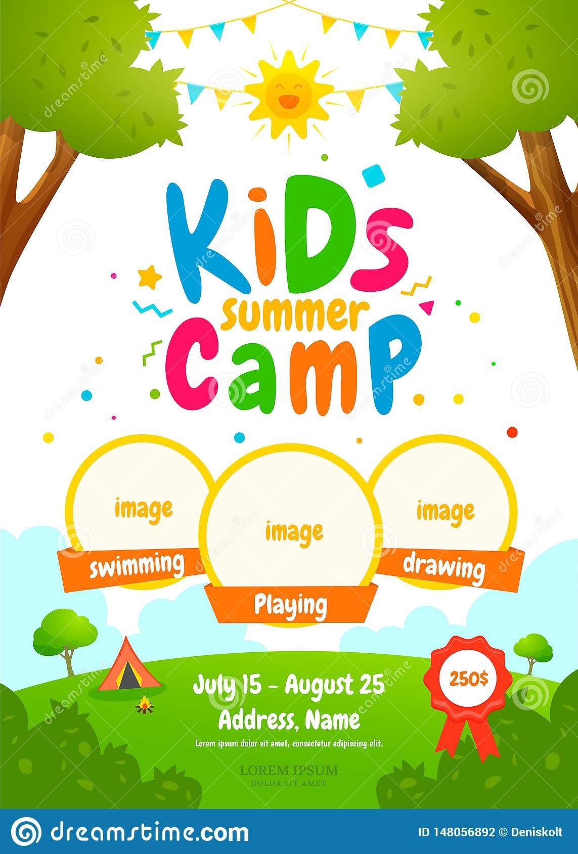 Summer Camp Flyer Template For The Best Advertising - Candacefaber